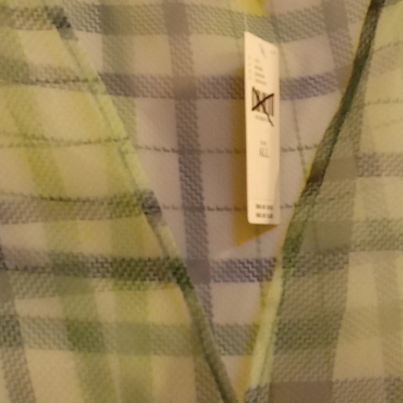 NWT Maeve By Anthropologie Green Sheer checkered Vest one size - Picture 7 of 10